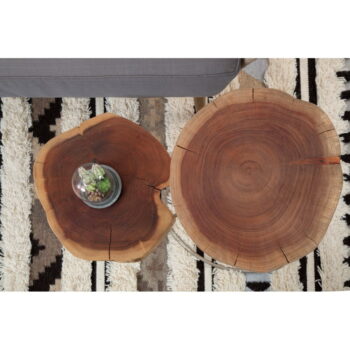 Odkladací stolík s doskou z akácie 46x48 cm Nandri – Premier Housewares - Image 7