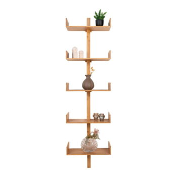 Poschodová bambusová polica v prírodnej farbe 50 cm Villa – House Nordic – Obrázok 4