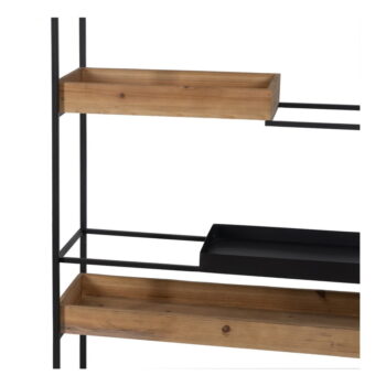 Čierny kovový regál 85x130 cm – Ixia – Obrázok 3