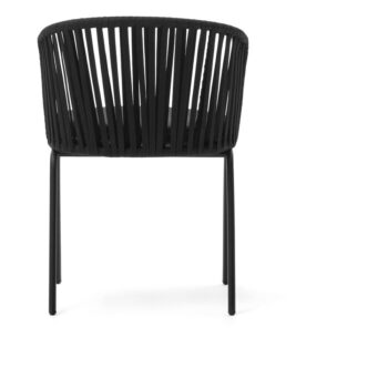 Čierna kovová záhradná stolička Saconca - Kave Home – Obrázok 2