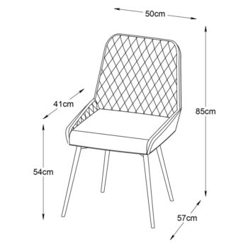 Sivá jedálenská stolička Milton – Unique Furniture - Image 5