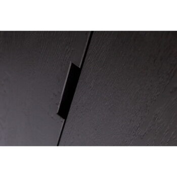 Čierna šatníková skriňa z jaseňového dreva 60x210 cm Silas – WOOOD - Image 7