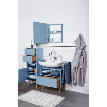 Svetlomodrá závesná/so zrkadlom kúpeľňová skrinka 50x58 cm Color Bath – Tom Tailor – Obrázok 5
