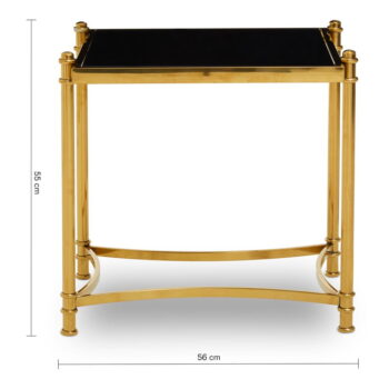 Odkladací stolík so sklenenou doskou 50x56 cm Ackley – Premier Housewares - Image 2