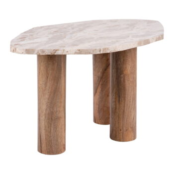 Odkladací stolík s doskou v dekore mramoru 50x75 cm Organic – Leitmotiv - Image 5
