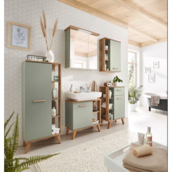 Zelená závesná kúpeľňová skrinka v dekore duba 51x75 cm Set 963 - Pelipal – Obrázok 5