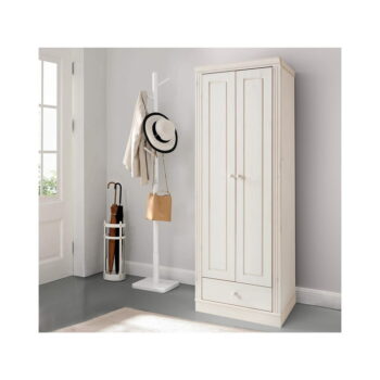 Biela šatníková skriňa z borovicového dreva 65x180 cm Anita – Støraa - Image 11