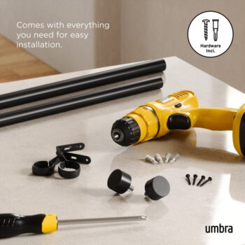 Oceľová roztiahnuteľná garniža 91 - 168 cm Cappa – Umbra - Image 9