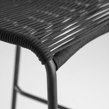 Čierna barová stolička s oceľovou konštrukciou Kave Home Glenville, výška 62 cm - Image 5