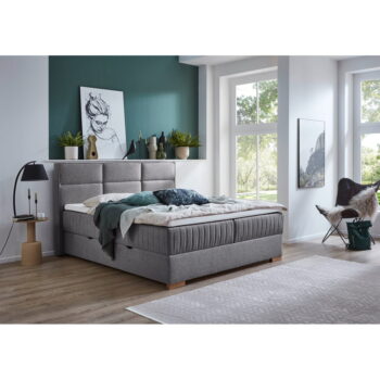 Sivá boxspring posteľ s úložným priestorom 160x200 cm Tambo – Meise Möbel - Image 5
