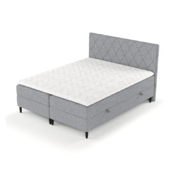 Sivá boxspring posteľ s úložným priestorom 140x200 cm Gwen – Maison de Rêve - Image 2
