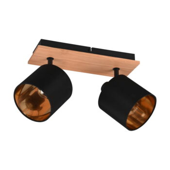 Bodové svietidlo v čierno-prírodnej farbe ø 12 cm Tommy – Trio - Image 3