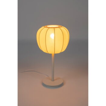 Biela stolová lampa s textilným tienidlom (výška 42 cm) – White Label – Obrázok 2