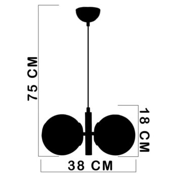 Biele/v zlatej farbe závesné svietidlo so skleneným tienidlom ø 15 cm Monera – Squid Lighting - Image 3