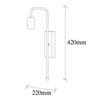 Čierne kovové nástenné svietidlo Opviq lights Irene – Obrázok 3