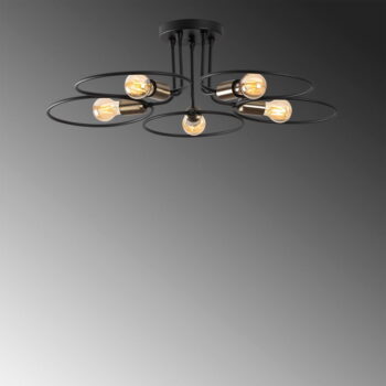 Čierne stropné svietidlo Circle – Opviq lights - Image 4