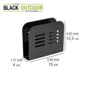 Čierny držiak na obrúsky Wenko Black Outdoor Kitchen Baco – Obrázok 5