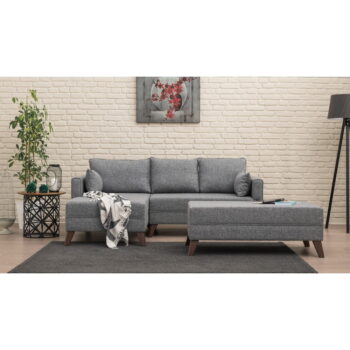 Sivá rohová pohovka (ľavý roh) Bella – Balcab Home - Image 2
