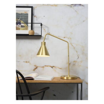 Stolová lampa s kovovým tienidlom v zlatej farbe (výška 55 cm) Lyon – it's about RoMi - Image 3