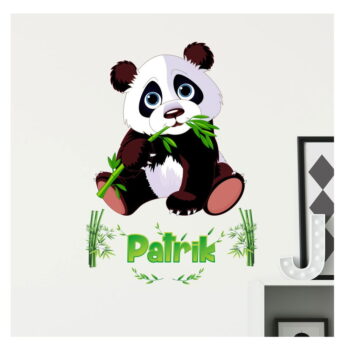Sada nástenných samolepiek s pandou a písmenami Ambiance Bamboo – Obrázok 4