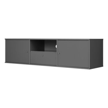 Antracitový TV stolík 161x42 cm Mistral – Hammel Furniture - Image 2