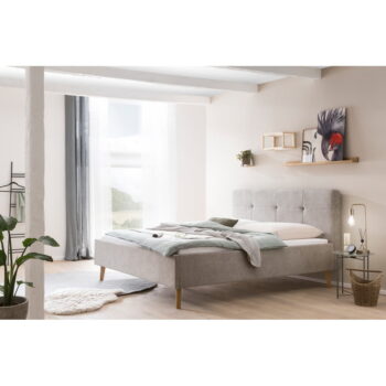 Sivohnedá čalúnená dvojlôžková posteľ 180x200 cm Smart – Meise Möbel - Image 7