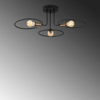 Čierne stropné svietidlo Circle – Opviq lights - Image 4