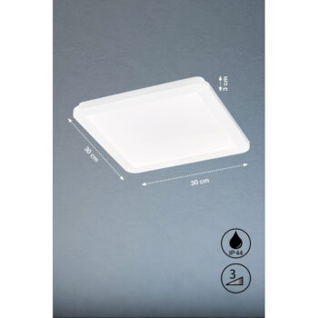 Biele LED stropné svietidlo 30x30 cm Gotland – Fischer & Honsel - Image 4