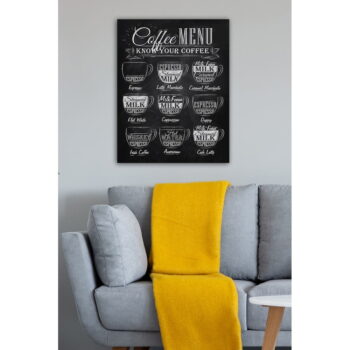 Obraz 50x70 cm Coffee Menu – Wallity - Image 2
