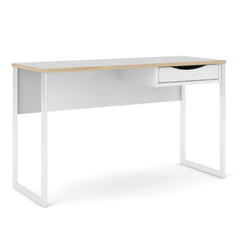 Biely pracovný stôl Tvilum Function Plus, 130 x 48 cm – Obrázok 5