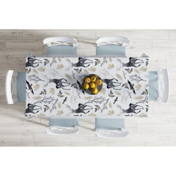 Vianočný obrus s prímesou bavlny Minimalist Cushion Covers Winter Forest, 140 x 180 cm – Obrázok 2