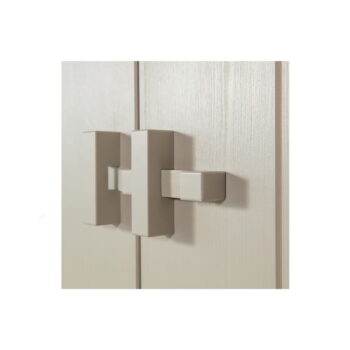 Svetlosivá šatníková skriňa z borovicového dreva 90x210 cm Mees – Basiclabel - Image 6