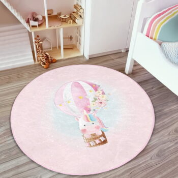Ružový detský koberec ø 120 cm Comfort – Mila Home - Image 7