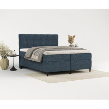 Tmavomodrá boxspring posteľ s úložným priestorom 180x200 cm Urbaneo – Maison de Rêve - Image 9