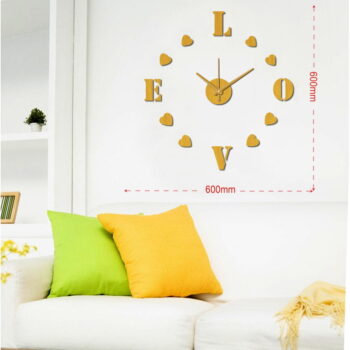 Nástenné nalepovacie hodiny Mauro Ferretti Love, ⌀ 60 cm - Image 2