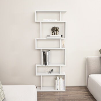 Biela knižnica 60x160 cm Bates - Kalune Design – Obrázok 4