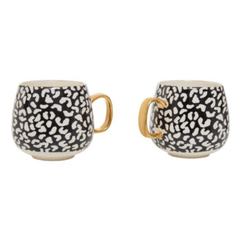 Hrnčeky z kameniny v čierno-zlatej farbe v súprave 2 ks 330 ml London – Premier Housewares – Obrázok 6