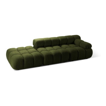 Zelená pohovka z textílie buklé 288 cm Bellis – Micadoni - Image 3