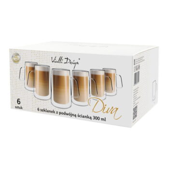 Súprava 6 dvojstenný hrnčekov Vialli Design Diva, 300 ml – Obrázok 4