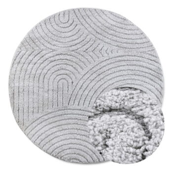 Svetlosivý okrúhly koberec ø 200 cm Panglao New York Light Grey – Elle Decoration