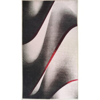 Bielo-čierny prateľný koberec 180x120 cm - Vitaus