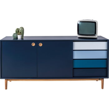 Tmavomodrá nízka komoda 170x80 cm Color Box – Tom Tailor – Obrázok 5