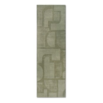 Zelený ručne tkaný vlnený behúň 80x250 cm Alexis – Villeroy&Boch - Image 8