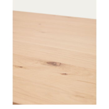 Rozkladací jedálenský stôl s doskou v dubovom dekore v prírodnej farbe 80x160 cm Yain – Kave Home - Image 8