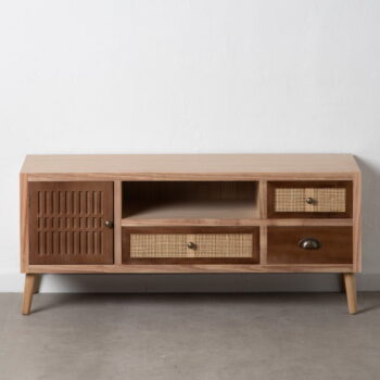 TV stolík z masívu paulownie v prírodnej farbe 120x52 cm Sasha – Ixia - Image 6