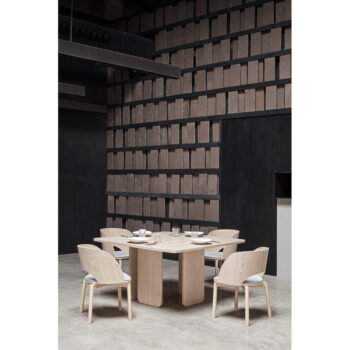 Jedálenský stôl v jaseňovom dekore Teulat Arq, 137 x 137 cm - Image 4