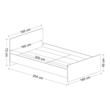 Biela dvojlôžková posteľ 160x200 cm Kale – Kalune Design - Image 7