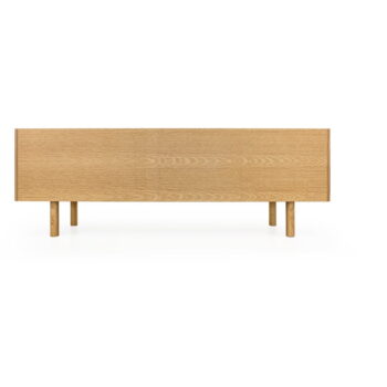 Čierny/prírodný TV stolík v dekore duba 175x60 cm Porto - Woodman - Image 11