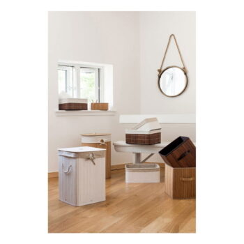 Dreveno–látkový kôš na bielizeň 62 l Kankyo – Premier Housewares – Obrázok 3