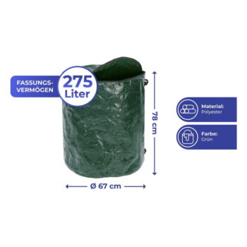 Tmavozelená nádoba na kompostovateľný odpad 275 l – Maximex - Image 7
